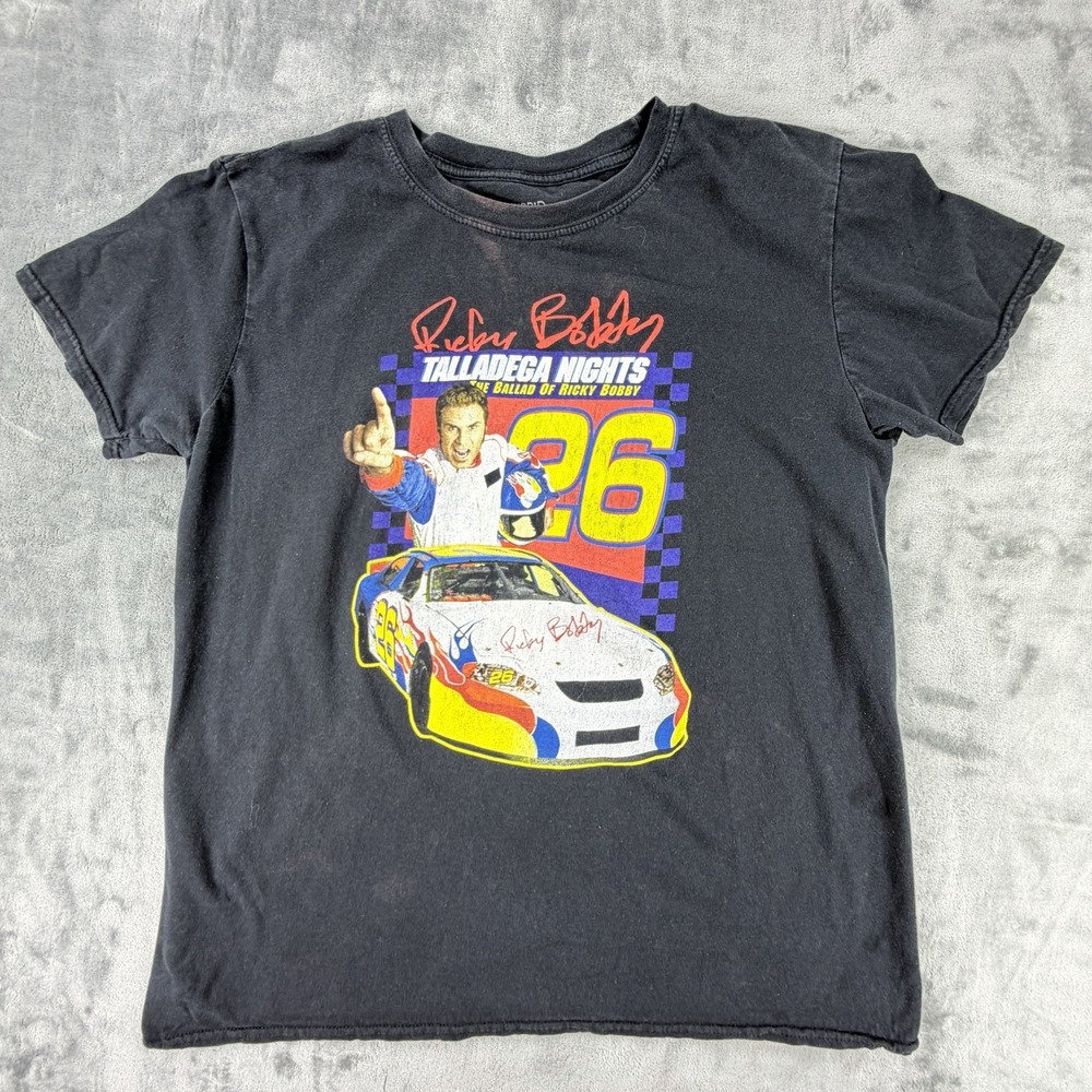 Hybrid Talladega Nights Ricky Bobby 26 Racing Movie T Shirt Black L